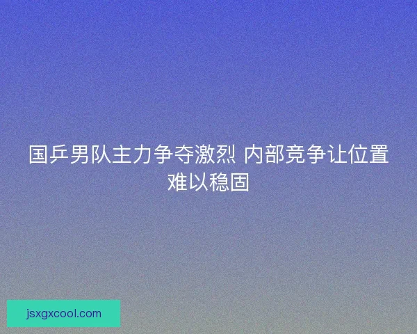国乒男队主力争夺激烈 内部竞争让位置难以稳固