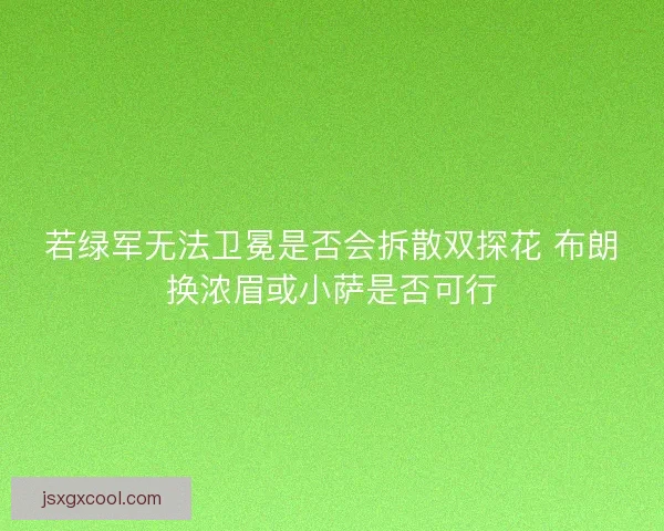 若绿军无法卫冕是否会拆散双探花 布朗换浓眉或小萨是否可行